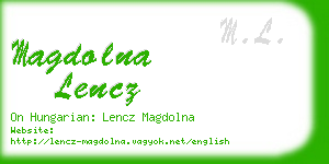 magdolna lencz business card